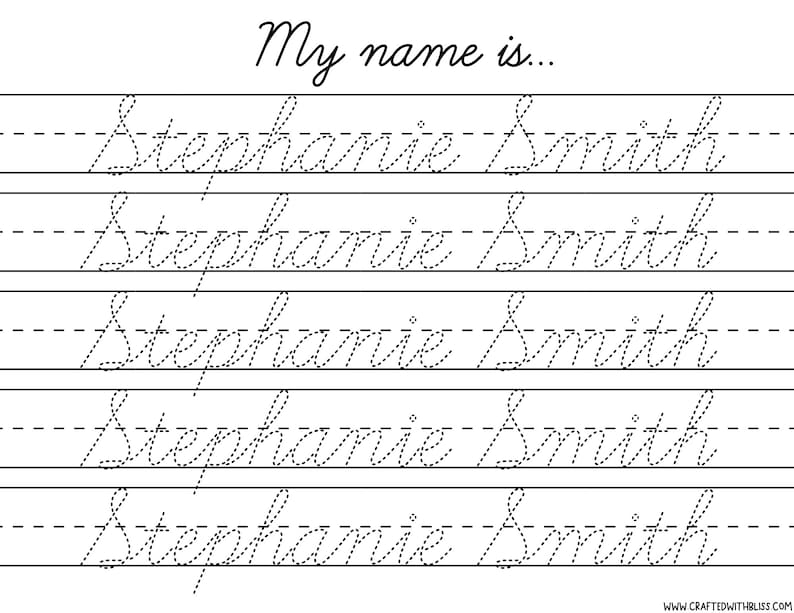 Personalized Cursive Worksheets - Personalized Signature Cursive Writing Worksheet