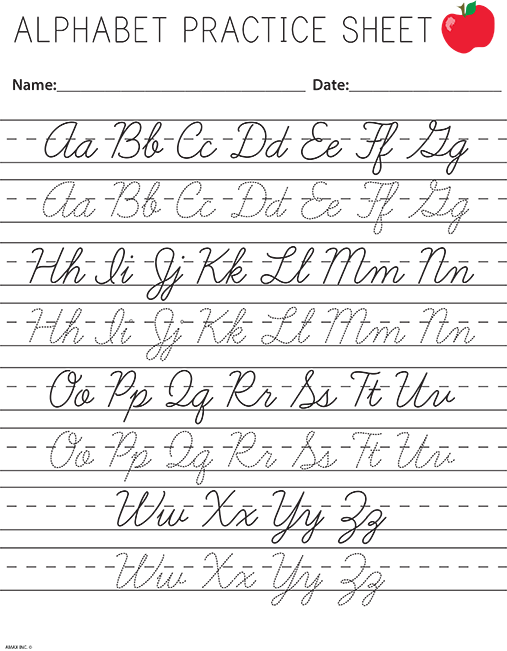 Practice Free Printable Cursive Alphabet Worksheets Joy - Abc Cursive Worksheets