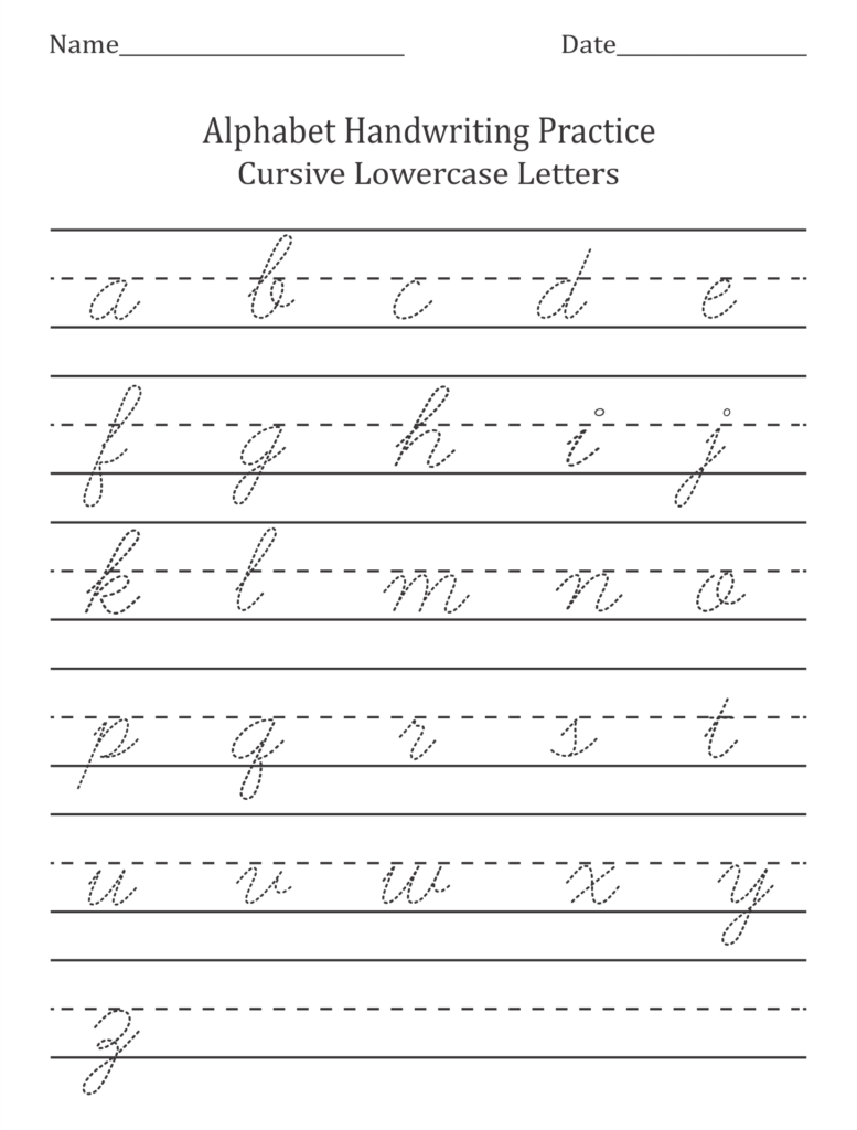 Printable Handwriting Practice Sheets - Cursive 0 Worksheet