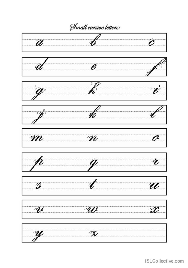 Small Cursive Letters English ESL Worksheets Pdf Doc - Small Cursive Letters Worksheets