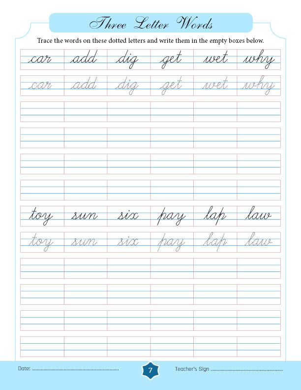 Three Letter Words In Cursive you Is The Most Commonly Used 3 letter  - Cursive Writing Three Letter Words Worksheets