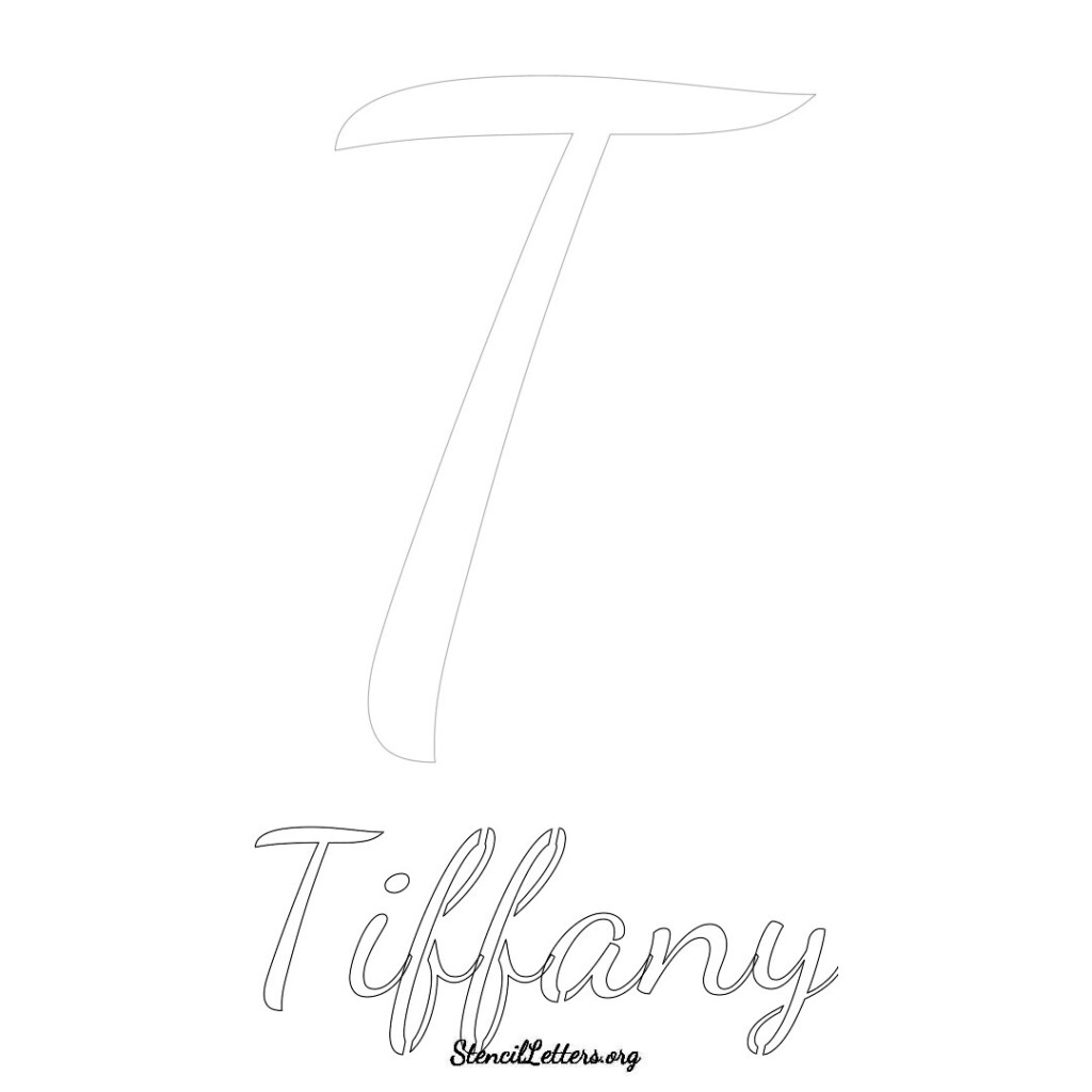 Tiffany Free Printable Name Stencils With 6 Unique Typography Styles  - Tiffany In Cursive Worksheets