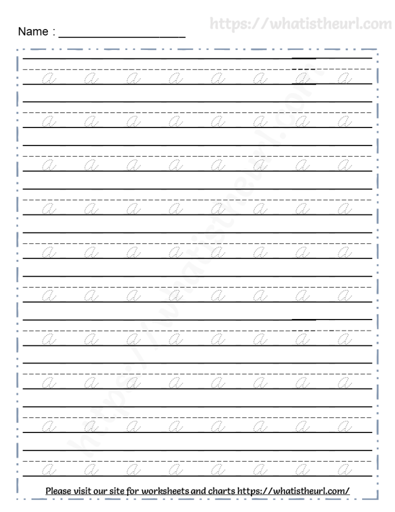 Tracing Cursive Letters Worksheets Alphabets A z Your Home Teacher - Cursive Tracing Worksheets From A-Z