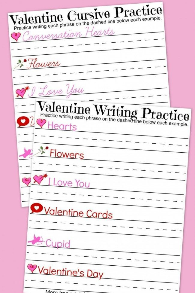 Valentine s Day Handwriting Worksheets A Mom s Take Valentines  - Valentines Day Cursive Worksheet