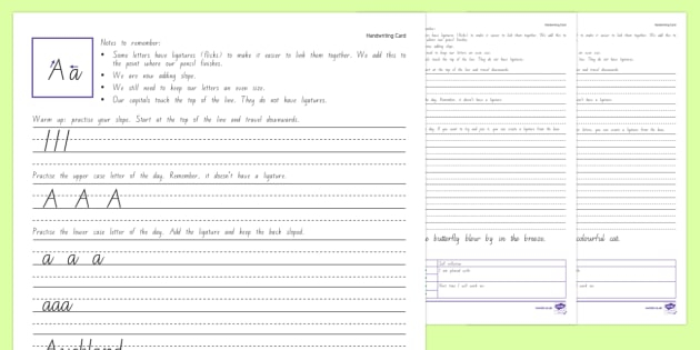 Year 3 4 New Zealand Handwriting Worksheets NZ Resource - Cursive Handwriting Worksheets New Zealand